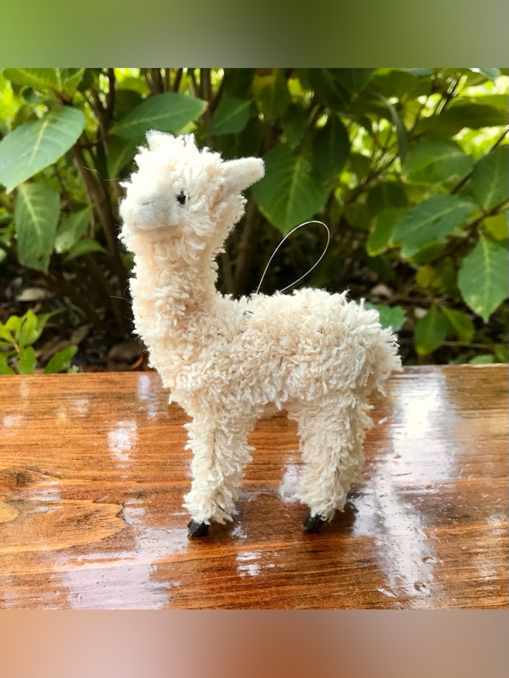 Adorable Fuzzy Llama Hanging Holiday Christmas Tree Decoration Farm Decor